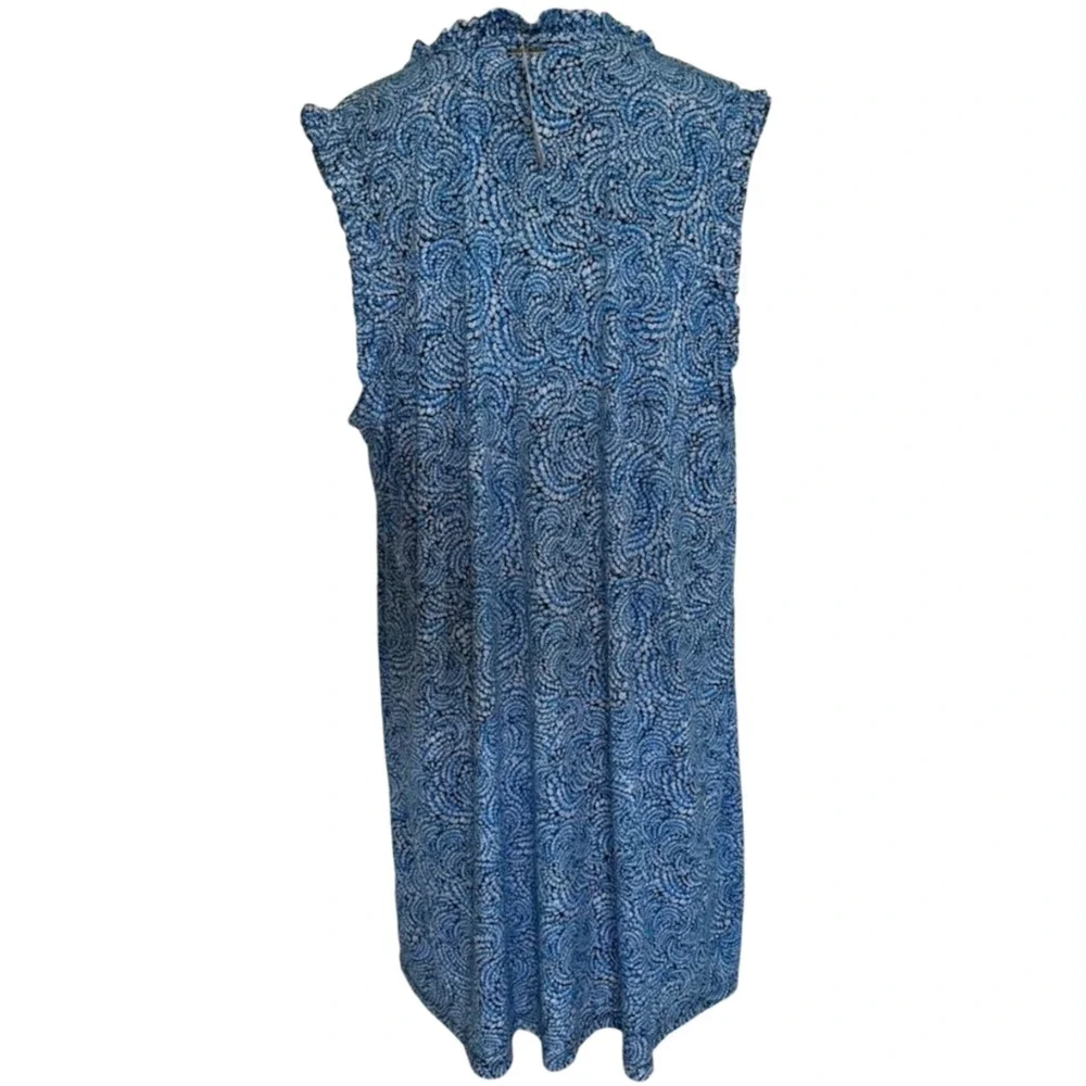 Michael Kors Grecian Blue Paisley Sleeveless Knee Length Shift Dress Size 3X NWT